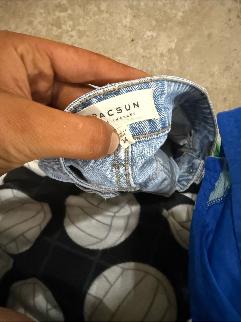 PacSun Light Blue Denim Mini Skirt with Frayed Hem - Picture 3 of 3